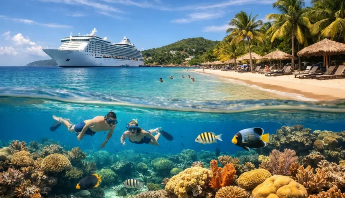 Roatan Cruise Day Example: Beach, Reef and Island