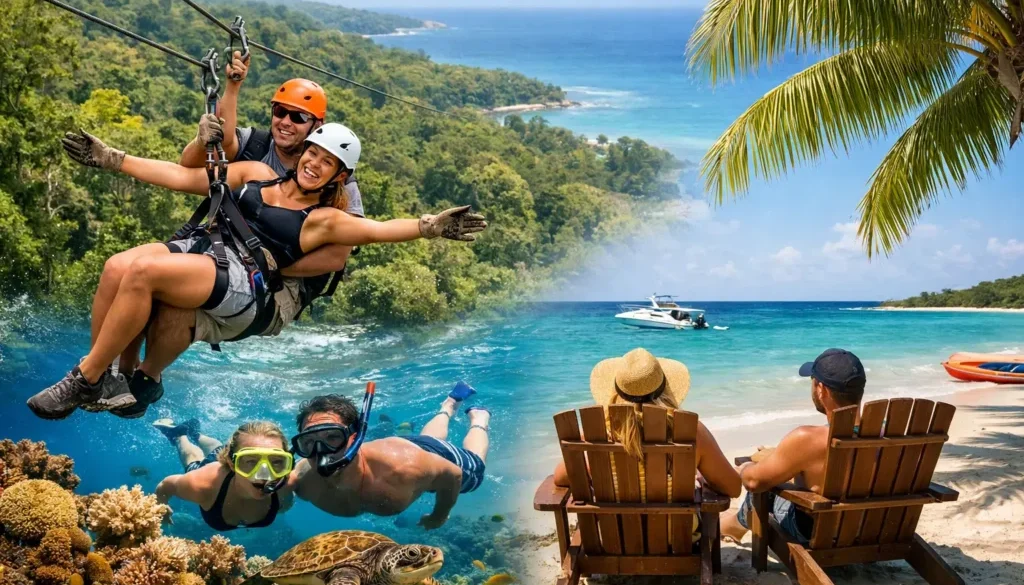 Adventure Combo Tour Example for a Roatan Day
